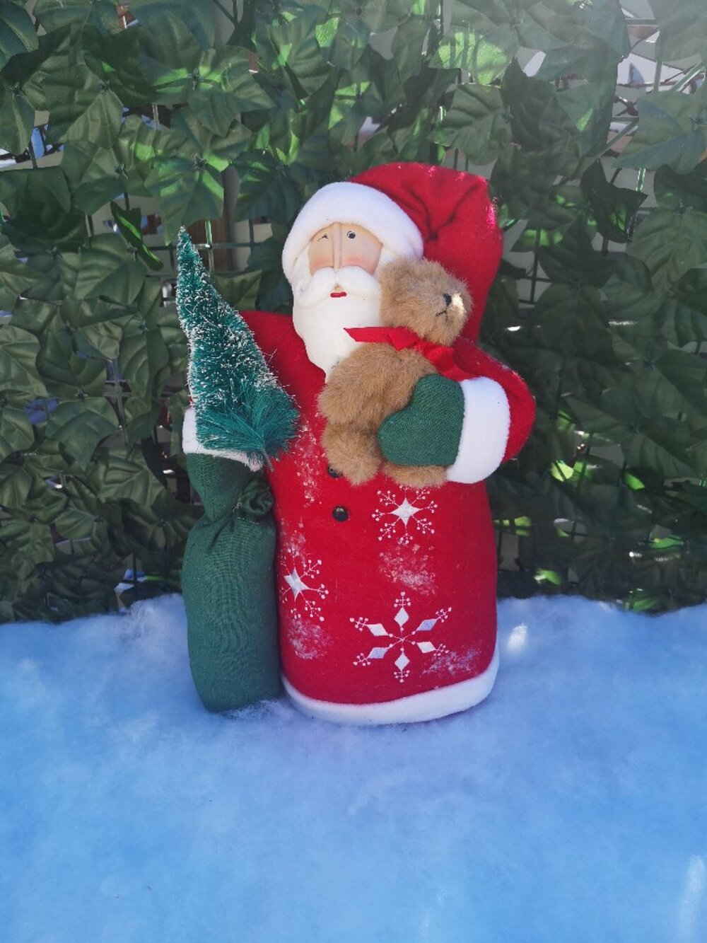 Boyds Bear Home Santa with Tree, Sack, & Bear Doorstop NIB 13" High #811767